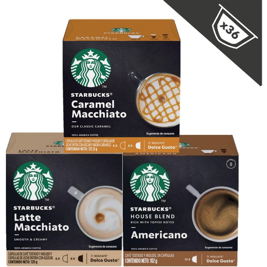 Capsulas de Café STARBUCKS® Mixtas X3 Cajas⇒ Mejor