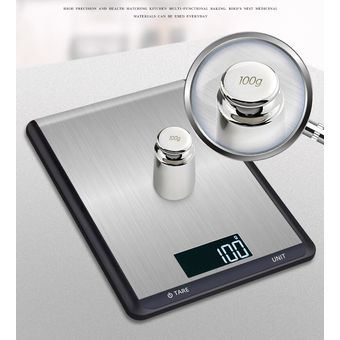 Plataforma de acero inoxidable balanza de cocina electrónica 10000g1g dispositivo 10kg de peso herramientas de medición de precisión de dieta alimentaria #Negro 