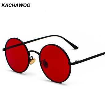Kachawoo Gafas De Sol Con Lentes Rojas Para Mujer Y Hombre sunglasses 