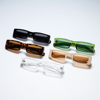 Pequeñas gafas de sol rectangulares caja femenina gafas demujer 