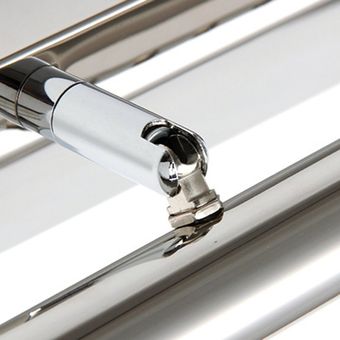 Espejo del acero inoxidable LED luz delantera empuje duradero Botón de baño de pared de luz 