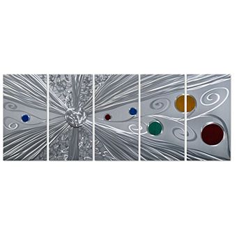 Decoracion De Arte De Pared Gran Plata Metal Abstracto Esp Linio Peru Ad556hl1hy59olpe