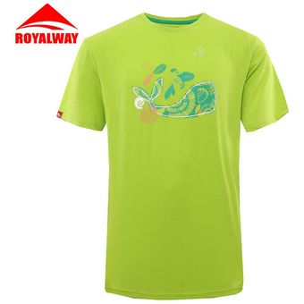 Camisetas casuales para hombre de deportes al aire libre de Material de algodón cómodo transpirable verano impreso Camisetas cuello redondo RFTM2052G 