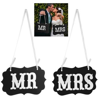 Letras de letras Banner para fotografía de bodas PROPS ACCESORIOS Letras de MR y Sra 