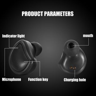Auriculares duales estéreo inalámbricos Bluetooth con soporte de caja 