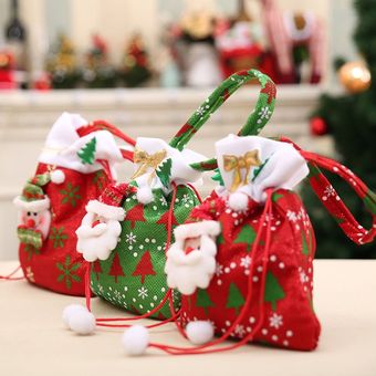 rongweiwang Navidad de Punto Stocking Regalo del Caramelo Bolso Colgante Bolsa Hotel Inicio Chimenea Decoración Calcetines 