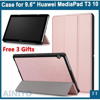 Funda para Huawei MediaPad T3 10 AGS-L09 AGS-L03,funda para tableta de 9,6  pulgadas para Honor Play Pad 2 9,6,funda delgada de PU con tapa + película  + bolígrafo | Linio Colombia - GE063EL1IWQZVLCO