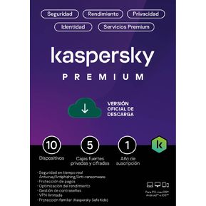 Kaspersky Antivirus Premium 10 dispositivos por 1 año