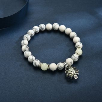Pulsera De Encanto En Forma De Loto Luna Luna Luna Pulsera 