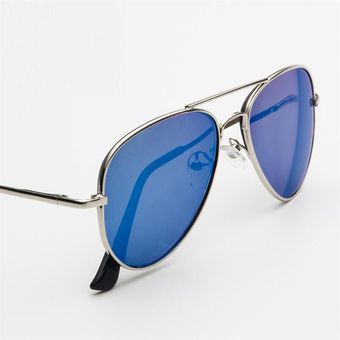 Oval Myopia Sunglasses With Degree Metal Blue Coating Uv400 