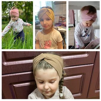 cinta de cabello con nudo cintas elásticas para el cabello accesorios para el cabello para niña 2021 Turbante de algodón para niña 
