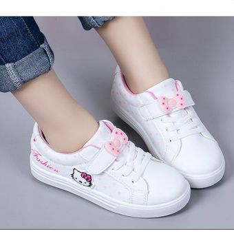 Zapatos de dibujos animados para niñas Zapatillas de deporte Zapatillas de deporte para niños Zapatos de color rosa Moda para niñas Kasut 