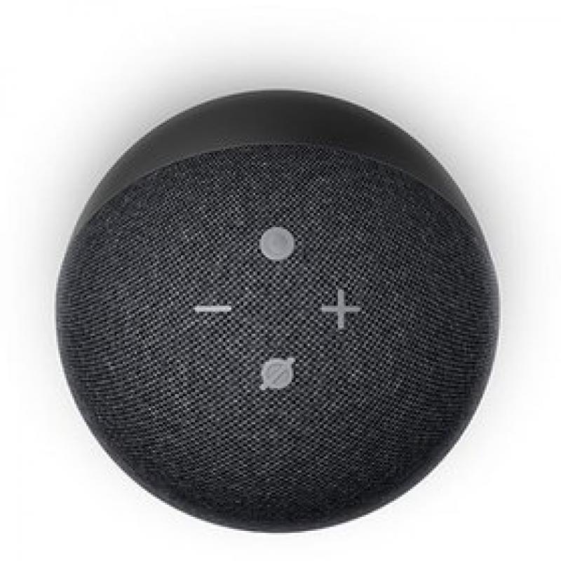 Combo Bocina Amazon Alexa Echo Dot 4 Negro + Enchufe inteligente
