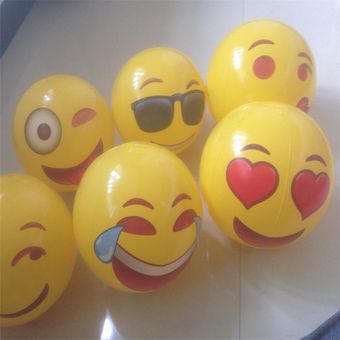 IPRee 30cm Emoji Faces Pelota de playa inflable Verano para niños Dive 