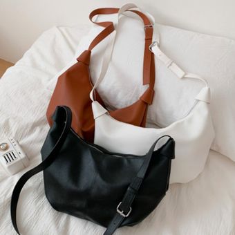 Casual simple bolso de las mujeres de gran capacidad de banda ancha con un hombro Messenger Bag 