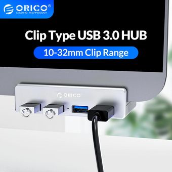 MH4PU HUB USB 3,0 externo de aluminio,adaptadordivisor de 4 puertos,tipo Clip,para ordenador portátil y de escritorio,accesorios 