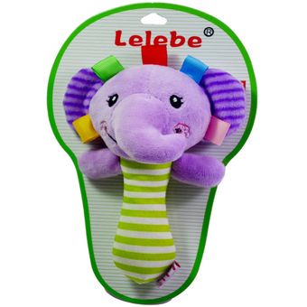 Baby Plush Toy Elephant Sonajeros Dentición Campana De Mano Baby 