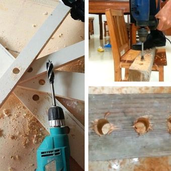 Cuatro tragamonedas Cuatro cuchillas madera perforación alargamiento de carpintería de carpintería perforadora 