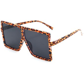 Retro Gradientemujer Retro gafas de sol cuadradas grandes Sra 