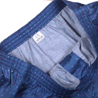 color8#Bóxer de satén de algodón para hombre ropa interior a rayas, 