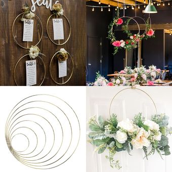 aros de Metal de 10-40cm para puerta del Aros de Metal para decoración de boda 
