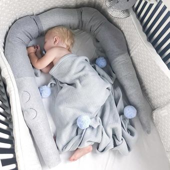 valla para cuna infantil Cojín de algodón con dibujos animados para cuna de bebé almohada para cama Protector de parachoques para cuna de bebé recién nacido decoración para habitación 