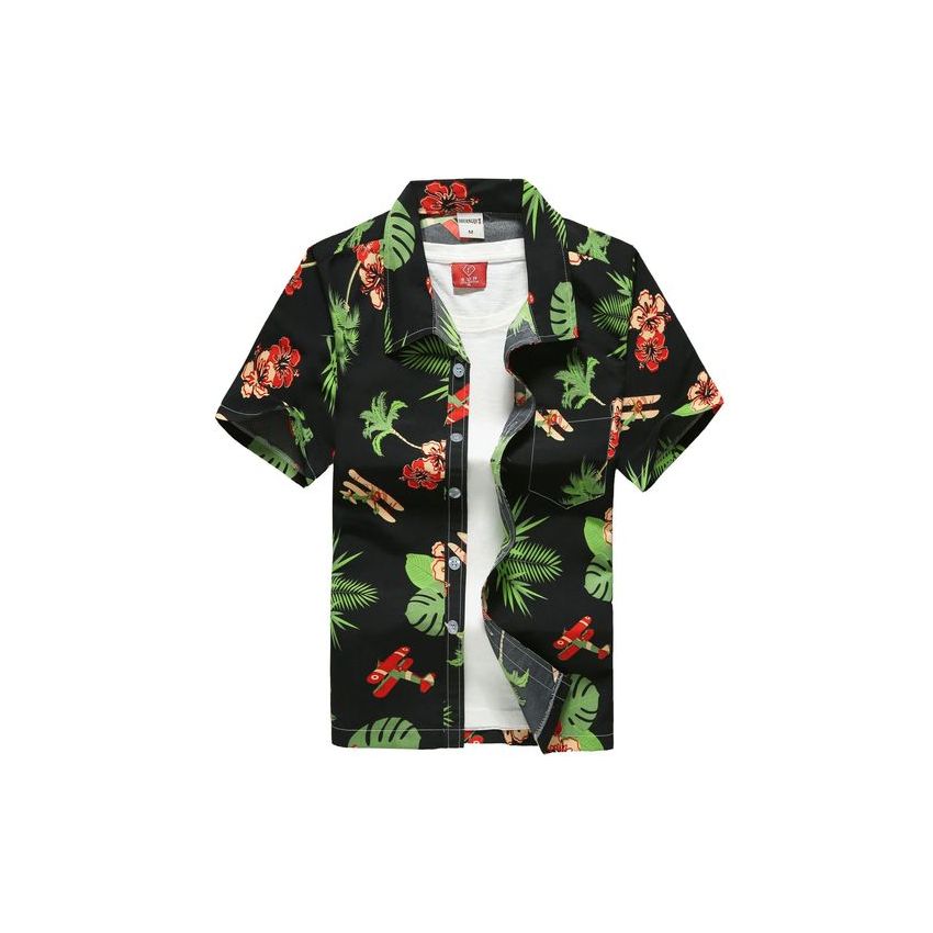 Yiwa Traje de baño La playa floja de la verano-verano del niño viste la camisa hawaiana casual del estilo de la moda 