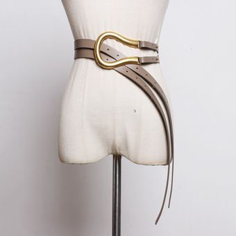 cinturón largo ancho de piel sintética para mujer  cinturón femenino 