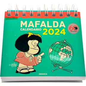 Mafalda Calendario De Escritorio 2024. Turquesa