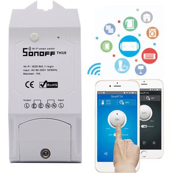 Sonoff ITEAD Smart Home WiFi Wireless Switch TH 10A  16A Control de t 