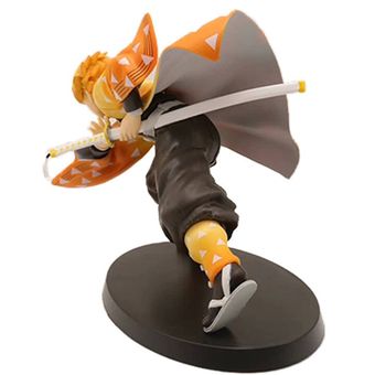 #with retail box Kimetsu no Yaiba figura 15cm Agatsuma Zenitsu estatuilla Tanjirou Nezuko anime demonio cazadora modelo de figura de acción juguetes de regalo 