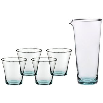 Elegante Juego De 8 Vasos De Cristal, Incluye 4 Vasos Highba