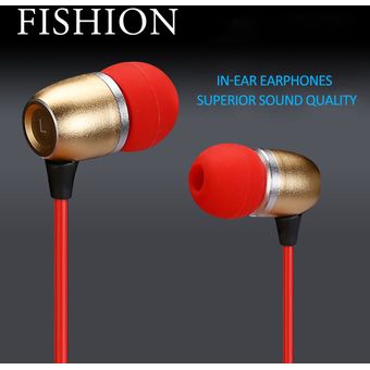 Fengsheng FS-813 Metal ergonómico Metal Super Steeo Bass en Auricular Ear con MIC 