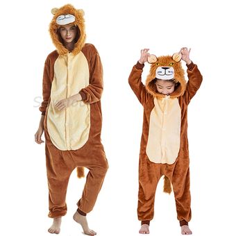 ropa de dormir de unicornio disfraces de Panda Cosplay Pijamas de franela para y adultos Invierno-close eye Pegasus 