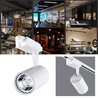 Lámpara COB LED Track Light Tienda de ropa de techo abierto de montaje en carril del punto de luz 
