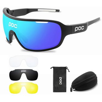Gafas de sol POC BLADE para ciclismo para hombre y mujer,lentes polarizadas para deportes al aire libre,ciclismo de montaña o carretera,4 lentes 