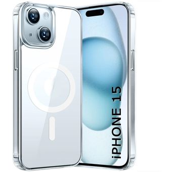 GENERICO Carcasa Transparente Con Protección Cámara Para iPhone 15