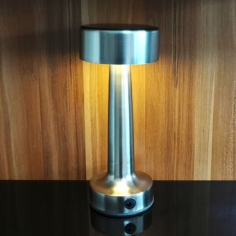 Lámpara LED de mesa con Sensor táctil  luces de escritorio recargables de color dorado para restaurante  cafetería y tienda 