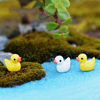 10 piezas Mini artesanía lindo patito decoración DIY adorno juguetes d 