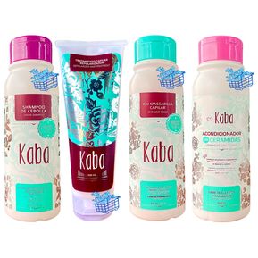 Kaba Shampoo cebolla + Biomascarilla + repolarizador + Acondicionador