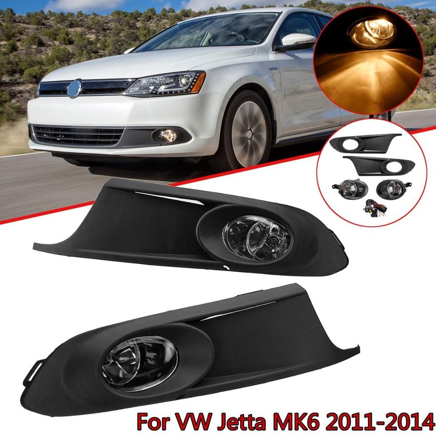 tope delantero de la parrilla conducción de la niebla de luz de lámpara w / Arnés para VW Jetta MK6-
