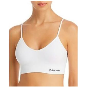 Bralette Mujer Calvin Klein Solar Seamless Lightly Lined White Original