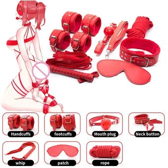 Kit Sexual Erotico Fetiche Sadomasoquismo Bondage - ROJO