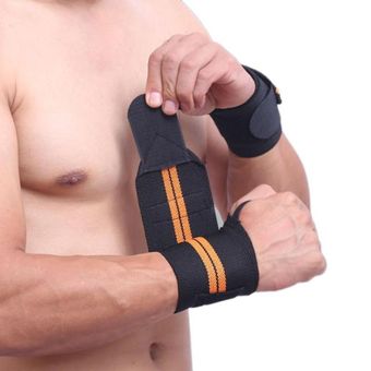 1pcs Power Weight Lifting Hand Wrap Support Gym Training Bar Wristband Fitness Padded Wrist Thumb B 