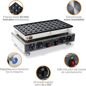 PICOOL Maquina 25 Mini HotCakes Electrica Industrial Muffin,maquina mini  para hacer hotcakes,maquina mini para hotcakes electrica tipo industrial, maquina industrial para hacer hotcakes electrica : : Hogar y  Cocina