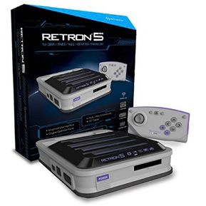 RetroN 5 Consola de Videojuegos 5 en 1 NES SNES Genesis GBA Famicom Hyperkin-Gris