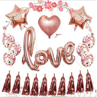 #10g confetti 1 Juego de globos de 16 pulgadas de oro rosa con letras Bride To Be globos de papel 
