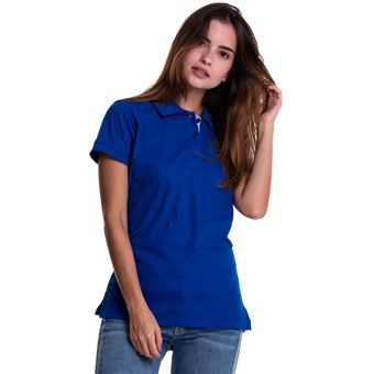 camisa polo azul rey