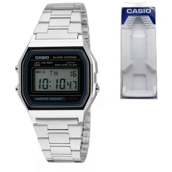 Reloj De Pulsera Casio A-158 Digital Para Hombre Color Plateado