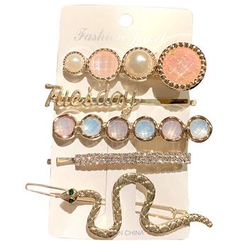 horquilla pasadores pinzas para el cabello elegantes accesorios 1 Juego de horquillas de perlas coreanas para niña y mujer tocado 